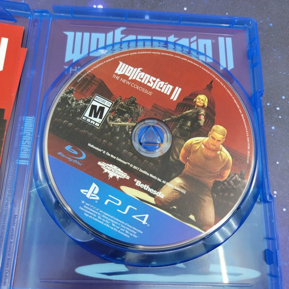 Wolfenstein II The New Colossus PS4 PlayStation 4 Bethesda Action FPS Game Disc